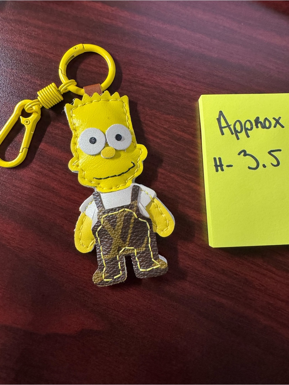 Handmade Bart Simpson Character Keychain Authenticated Canvas SKU0047